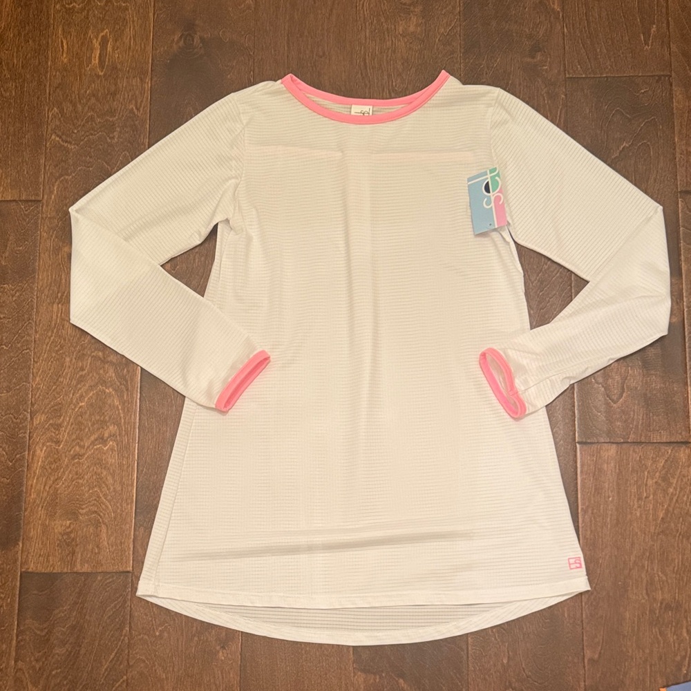 NWT SET Lindsay Long Tee - White + Pink (13/14) price is firm